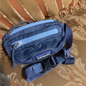 Patagonia Navy and Light Blue Waist Pack